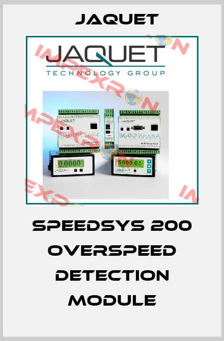 SpeedSys 200 Overspeed Detection module Jaquet