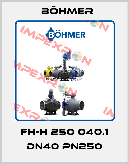 FH-H 250 040.1 DN40 PN250 Böhmer