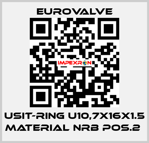 USIT-RING U10,7X16X1.5 MATERIAL NRB POS.2  Eurovalve