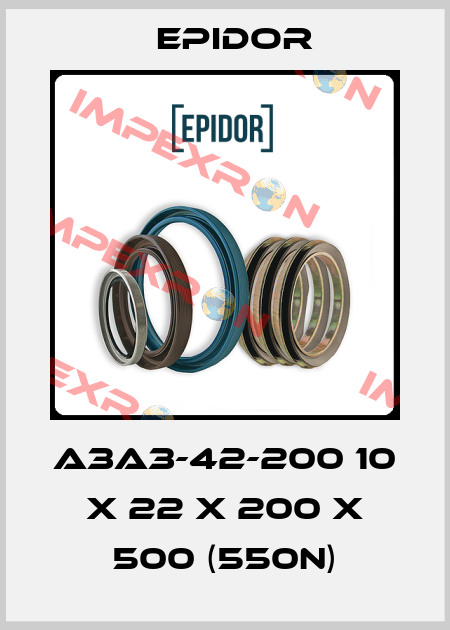 A3A3-42-200 10 X 22 X 200 X 500 (550N) Epidor