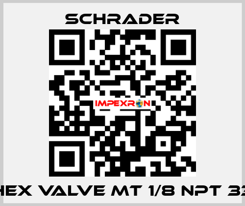 HEX VALVE MT 1/8 NPT 33 Schrader