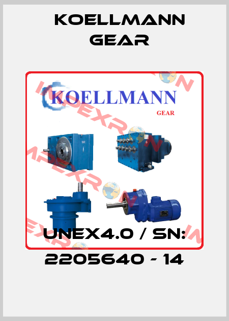 UNEX4.0 / sn: 2205640 - 14 KOELLMANN GEAR