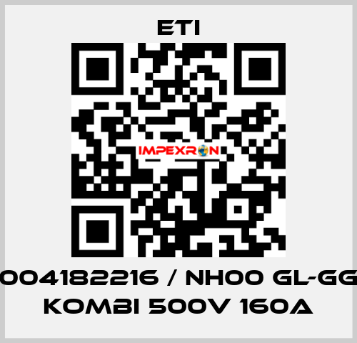 004182216 / NH00 gL-gG KOMBI 500V 160A Eti