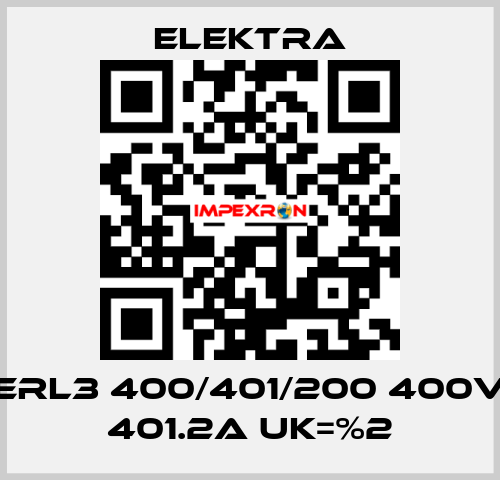 ERL3 400/401/200 400V 401.2A Uk=%2 ELEKTRA