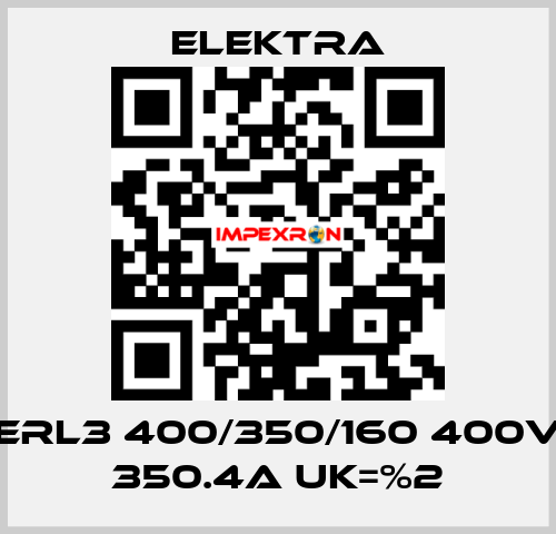 ERL3 400/350/160 400V 350.4A Uk=%2 ELEKTRA