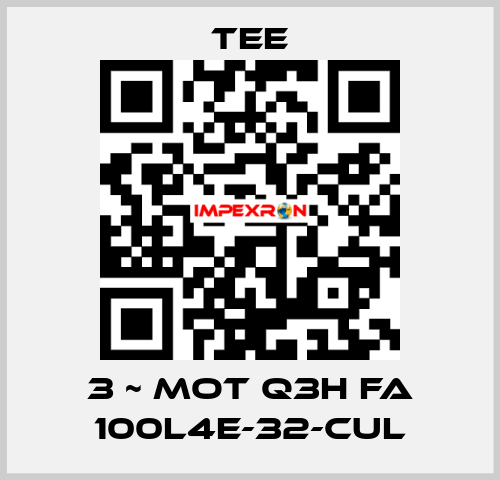 3 ~ Mot Q3H FA 100L4E-32-CUL TEE