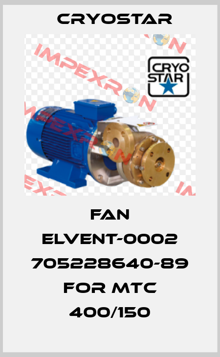 Fan ELVENT-0002 705228640-89 for MTC 400/150 CryoStar