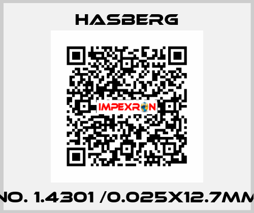 No. 1.4301 /0.025x12.7mm Hasberg