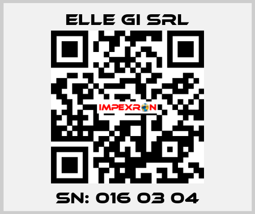 SN: 016 03 04 ELLE GI SRL