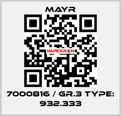 7000816 / Gr.3 Type: 932.333 Mayr