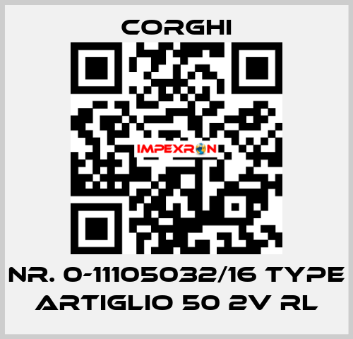 Nr. 0-11105032/16 Type ARTIGLIO 50 2V RL Corghi