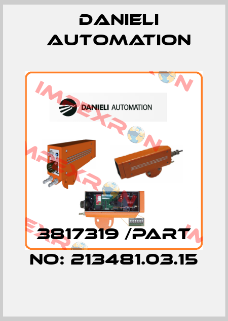 3817319 /part no: 213481.03.15 DANIELI AUTOMATION