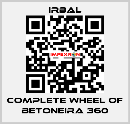 complete wheel of BETONEIRA 360 irbal