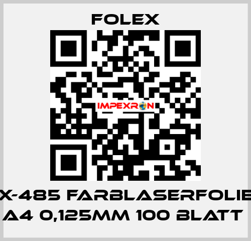 X-485 FARBLASERFOLIE A4 0,125MM 100 BLATT  Folex