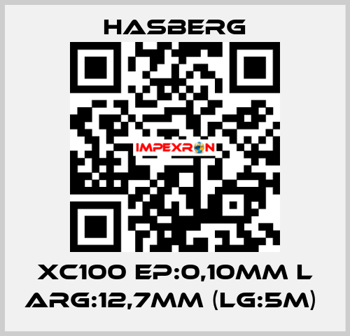 XC100 EP:0,10MM L ARG:12,7MM (LG:5M)  Hasberg