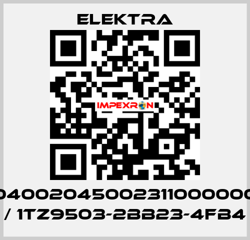 04002045002311000000 / 1TZ9503-2BB23-4FB4 ELEKTRA