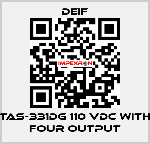 TAS-331DG 110 VDC with four output Deif