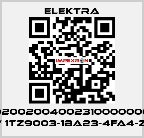02002004002310000000 / 1TZ9003-1BA23-4FA4-Z ELEKTRA