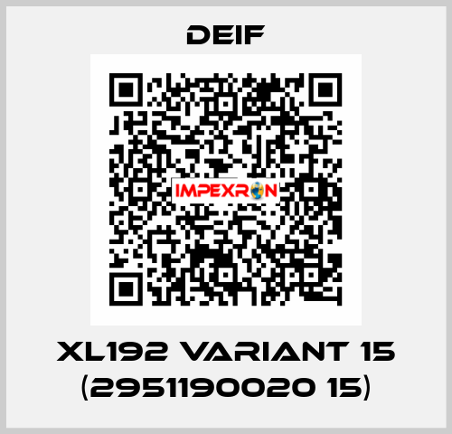 XL192 Variant 15 (2951190020 15) Deif