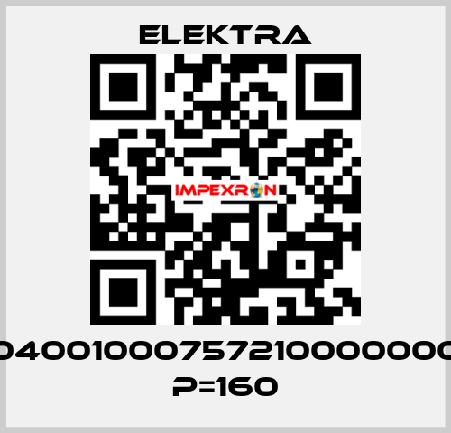04001000757210000000 P=160 ELEKTRA