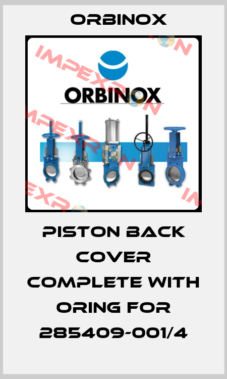 Piston back cover complete with oring for 285409-001/4 Orbinox