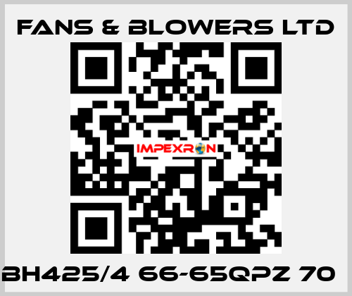 BH425/4 66-65QPZ 70㎏ Fans & Blowers Ltd