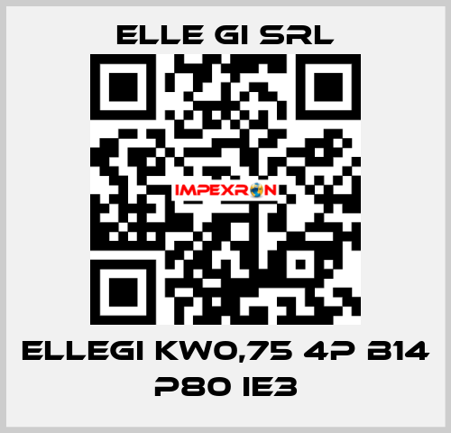 Ellegi Kw0,75 4P B14 P80 ie3 ELLE GI SRL