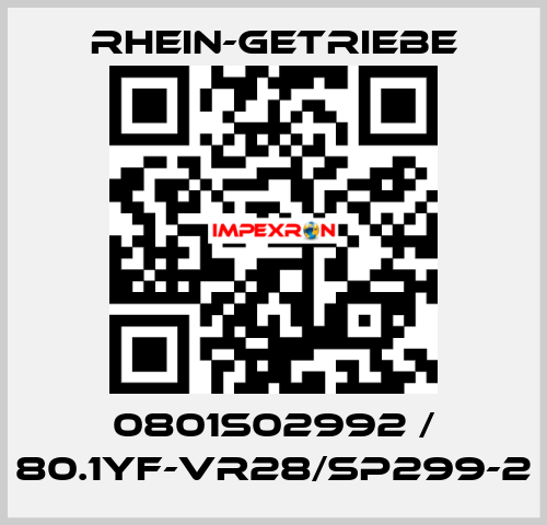 0801S02992 / 80.1YF-VR28/Sp299-2 Rhein-Getriebe
