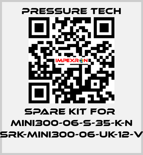 Spare kit for  MINI300-06-S-35-K-N (SRK-MINI300-06-UK-12-V) Pressure Tech