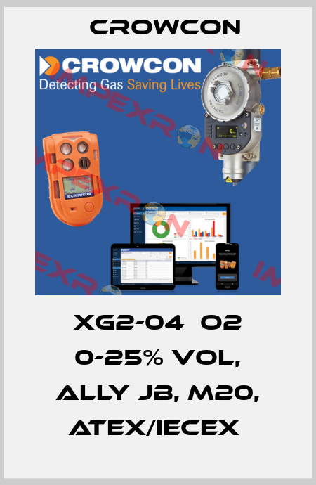 XG2-04  O2 0-25% Vol, ALLY JB, M20, ATEX/IECEx  Crowcon