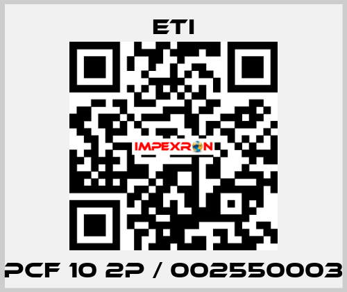 PCF 10 2p / 002550003 Eti