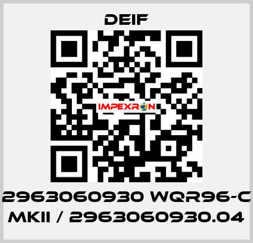 2963060930 WQR96-C MKII / 2963060930.04 Deif
