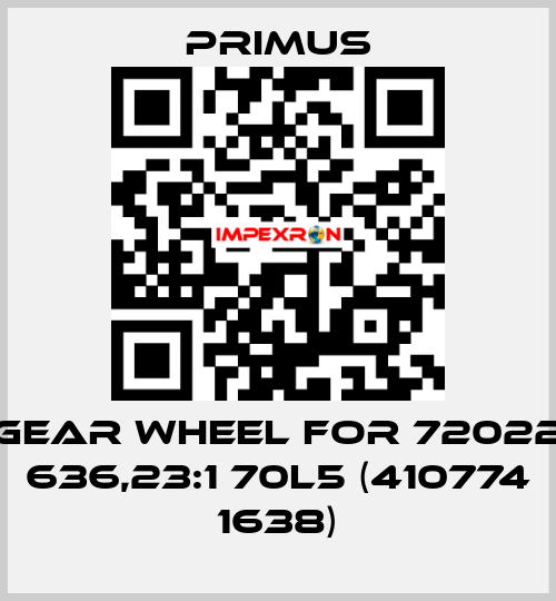 gear wheel for 72022 636,23:1 70L5 (410774 1638) Primus