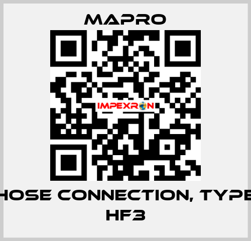 Hose connection, type HF3 Mapro