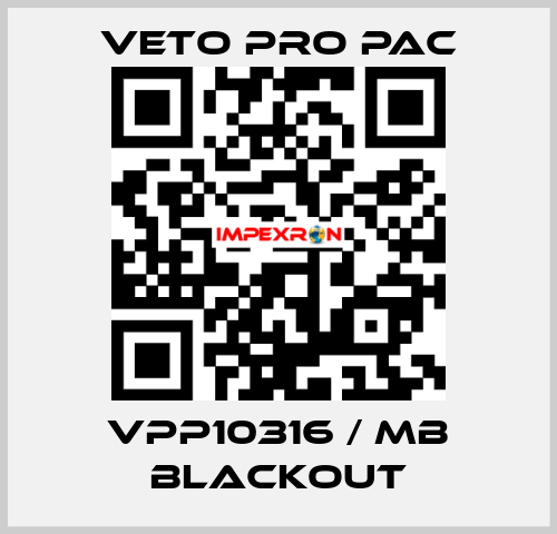 VPP10316 / MB BLACKOUT Veto Pro Pac