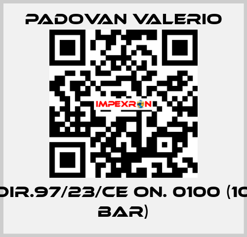 DIR.97/23/CE ON. 0100 (10 bar) PADOVAN VALERIO