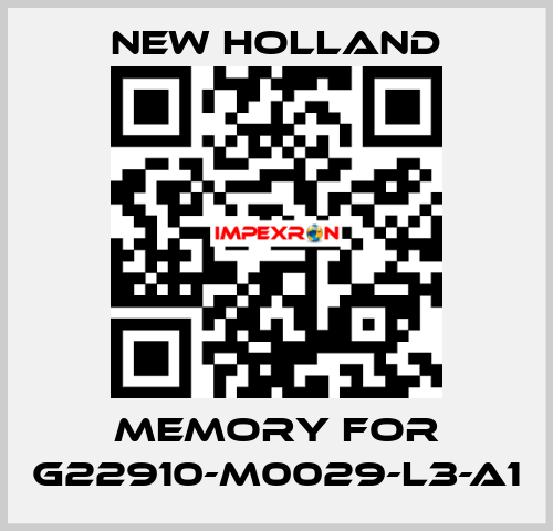 memory for G22910-M0029-L3-A1 New Holland