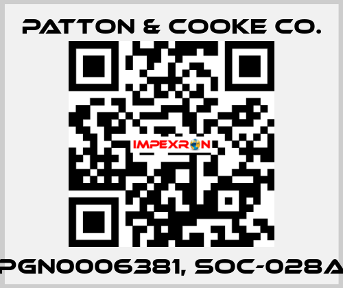 PGN0006381, SOC-028A Patton & Cooke Co.