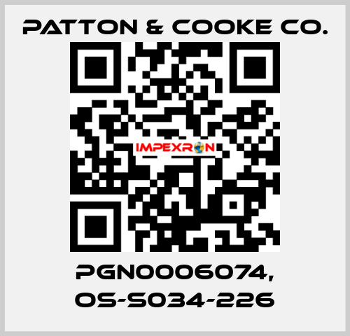PGN0006074, OS-S034-226 Patton & Cooke Co.