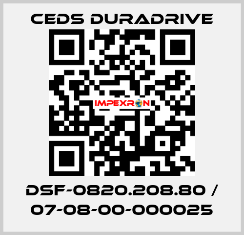 DSF-0820.208.80 / 07-08-00-000025 Ceds Duradrive