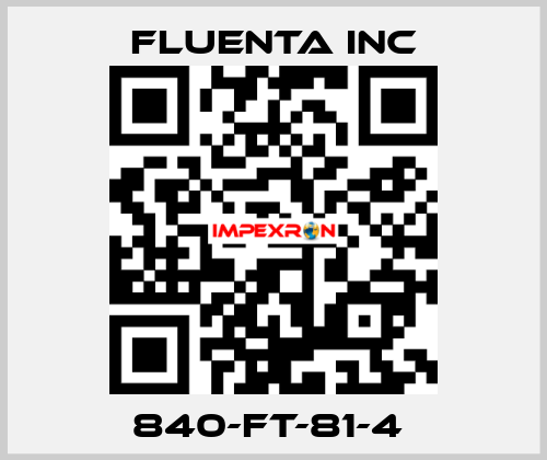 840-FT-81-4  Fluenta Inc