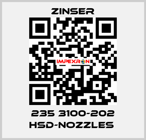 235 3100-202 HSD-nozzles  Zinser