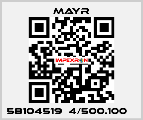 58104519  4/500.100    Mayr