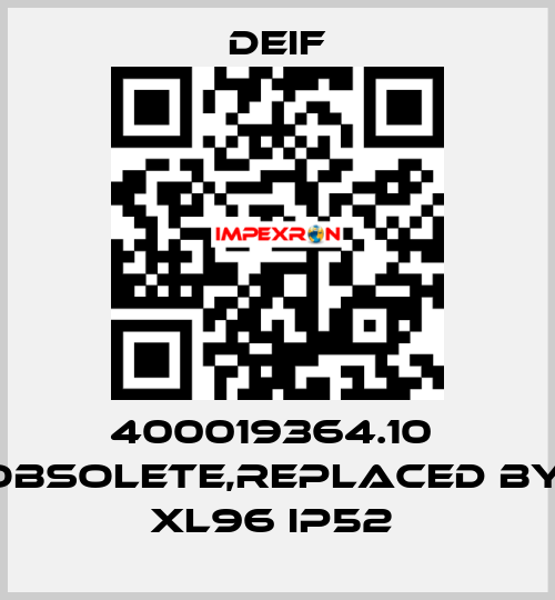 400019364.10  obsolete,replaced by  XL96 IP52  Deif