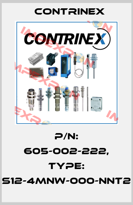 p/n: 605-002-222, Type: S12-4MNW-000-NNT2 Contrinex