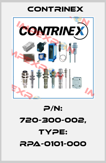p/n: 720-300-002, Type: RPA-0101-000 Contrinex