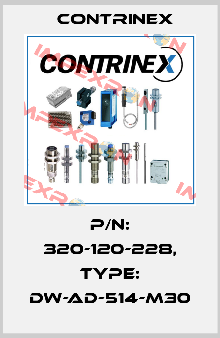 p/n: 320-120-228, Type: DW-AD-514-M30 Contrinex