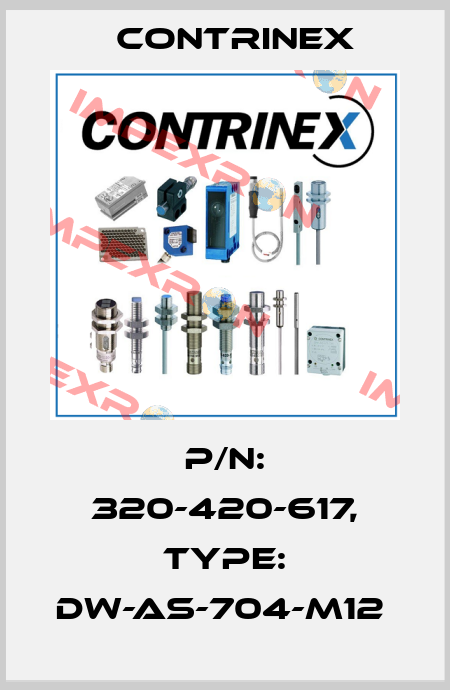 P/N: 320-420-617, Type: DW-AS-704-M12  Contrinex