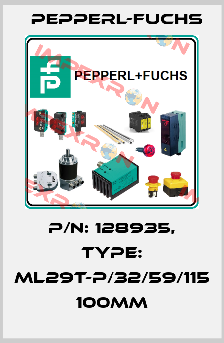 p/n: 128935, Type: ML29T-P/32/59/115 100mm Pepperl-Fuchs