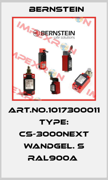 Art.No.1017300011 Type: CS-3000NEXT WANDGEL. S RAL900A  Bernstein